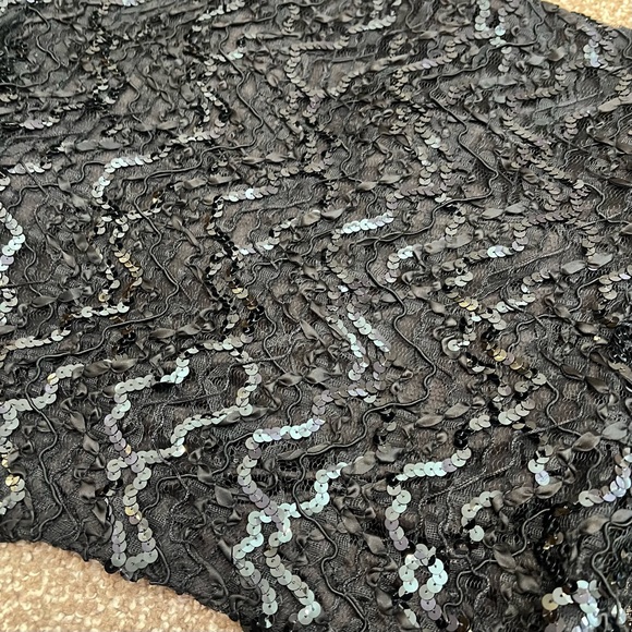 80s vintage black sequin shrug jacket party jacket - sparkle evening jacket - Picture 8 of 9